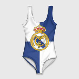Купальник-боди 3D с принтом Real Madrid №1! , 82% полиэстер, 18% эластан | Круглая горловина, круглый вырез на спине | fc | fcb | lfp | real madrid | болельщикам | испания | испанская премьер лига | испанский | мадрид | реал | реал мадрид | футбольный клуб