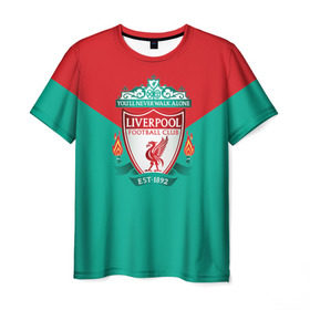 Мужская футболка 3D с принтом Ливерпуль №1! , 100% полиэфир | прямой крой, круглый вырез горловины, длина до линии бедер | fc | footbal club | liverpool | ливерпуль | футбольный клуб