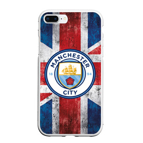 Чехол для iPhone 7Plus/8 Plus матовый с принтом Manchester city 1894 , Силикон | Область печати: задняя сторона чехла, без боковых панелей | англия | британия | манчестер | манчестер сити