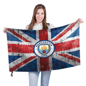 Флаг 3D с принтом Manchester city 1894 , 100% полиэстер | плотность ткани — 95 г/м2, размер — 67 х 109 см. Принт наносится с одной стороны | англия | британия | манчестер | манчестер сити