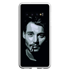 Чехол для Samsung Galaxy S10 с принтом Джонни Депп , Силикон | Область печати: задняя сторона чехла, без боковых панелей | Тематика изображения на принте: johnny depp | джонни депп