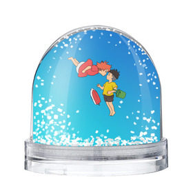 Снежный шар с принтом Рыбка , Пластик | Изображение внутри шара печатается на глянцевой фотобумаге с двух сторон | anime | ponyo | аниме | миядзаки | поньо