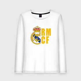 Женский лонгслив хлопок с принтом Real Madrid - RM/CF , 100% хлопок |  | 