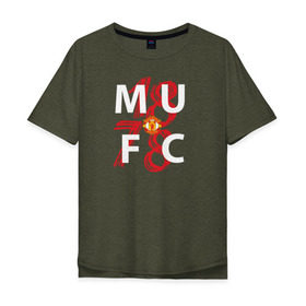 Мужская футболка хлопок Oversize с принтом Manchester United - 1878 , 100% хлопок | свободный крой, круглый ворот, “спинка” длиннее передней части | manchester united | манчестер юнайтед | футбол
