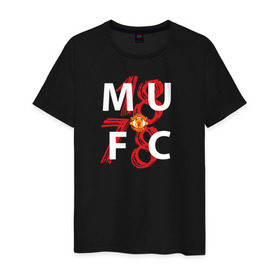 Мужская футболка хлопок с принтом Manchester United - 1878 , 100% хлопок | прямой крой, круглый вырез горловины, длина до линии бедер, слегка спущенное плечо. | manchester united | манчестер юнайтед | футбол