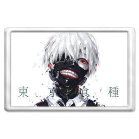 Магнит 45*70 с принтом Канеки Кен , Пластик | Размер: 78*52 мм; Размер печати: 70*45 | Тематика изображения на принте: anime | ghoul | kaneki | ken | tokyo | аниме | маска
