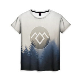 Женская футболка 3D с принтом Twin Peaks , 100% полиэфир ( синтетическое хлопкоподобное полотно) | прямой крой, круглый вырез горловины, длина до линии бедер | twin peaks | лес | лора палмер | ночь | огонь | сова | сосны | твин пикс