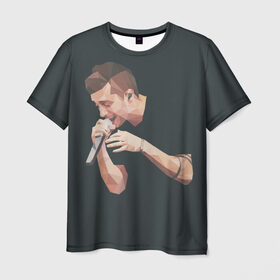 Мужская футболка 3D с принтом Tyler Joseph , 100% полиэфир | прямой крой, круглый вырез горловины, длина до линии бедер | 21 pilots | tyler joseph | тайлер джозеф