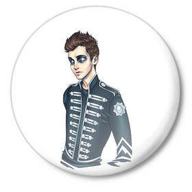 Значок с принтом Jacket ,  металл | круглая форма, металлическая застежка в виде булавки | Тематика изображения на принте: 21 pilots