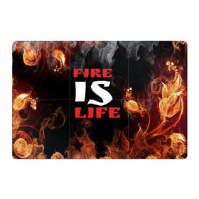 Магнитный плакат 3Х2 с принтом Fire is life (Огонь это жизнь) , Полимерный материал с магнитным слоем | 6 деталей размером 9*9 см | fire | is | life | алфавит | английский | большие | буквы | горит | жар | клевая | надпись | огонь | огонь это жизнь | пламя | пожар | полымя | прикольная | пыл | свет | слово | цитата