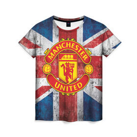 Женская футболка 3D с принтом Manchester United №1! , 100% полиэфир ( синтетическое хлопкоподобное полотно) | прямой крой, круглый вырез горловины, длина до линии бедер | manchester united | манчестер | юнайтед