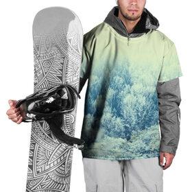 Накидка на куртку 3D с принтом Снежный лес , 100% полиэстер |  | Тематика изображения на принте: деревья | зима | лес | природа