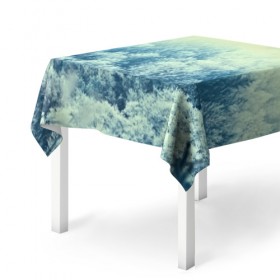 Скатерть 3D с принтом Снежный лес , 100% полиэстер (ткань не мнется и не растягивается) | Размер: 150*150 см | деревья | зима | лес | природа