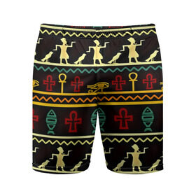 Мужские шорты 3D спортивные с принтом Египетский узор ,  |  | народ | народные | узор | этника | этнические