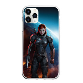 Чехол для iPhone 11 Pro матовый с принтом Mass Effect , Силикон |  | n7 | shepard | галактика | жнец | космос | масс | нормандия | планета | шепард | эффект