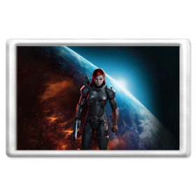 Магнит 45*70 с принтом Mass Effect , Пластик | Размер: 78*52 мм; Размер печати: 70*45 | Тематика изображения на принте: n7 | shepard | галактика | жнец | космос | масс | нормандия | планета | шепард | эффект