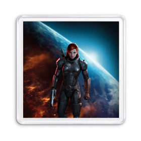 Магнит 55*55 с принтом Mass Effect , Пластик | Размер: 65*65 мм; Размер печати: 55*55 мм | Тематика изображения на принте: n7 | shepard | галактика | жнец | космос | масс | нормандия | планета | шепард | эффект