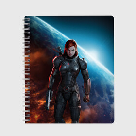 Тетрадь с принтом Mass Effect , 100% бумага | 48 листов, плотность листов — 60 г/м2, плотность картонной обложки — 250 г/м2. Листы скреплены сбоку удобной пружинной спиралью. Уголки страниц и обложки скругленные. Цвет линий — светло-серый
 | Тематика изображения на принте: n7 | shepard | галактика | жнец | космос | масс | нормандия | планета | шепард | эффект