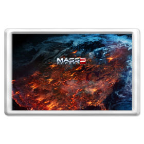 Магнит 45*70 с принтом Mass Effect , Пластик | Размер: 78*52 мм; Размер печати: 70*45 | Тематика изображения на принте: n7 | shepard | галактика | жнец | космос | масс | нормандия | планета | шепард | эффект