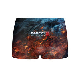 Мужские трусы 3D с принтом Mass Effect , 50% хлопок, 50% полиэстер | классическая посадка, на поясе мягкая тканевая резинка | n7 | shepard | галактика | жнец | космос | масс | нормандия | планета | шепард | эффект