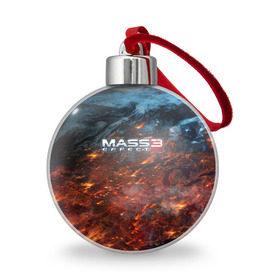 Ёлочный шар с принтом Mass Effect , Пластик | Диаметр: 77 мм | Тематика изображения на принте: n7 | shepard | галактика | жнец | космос | масс | нормандия | планета | шепард | эффект