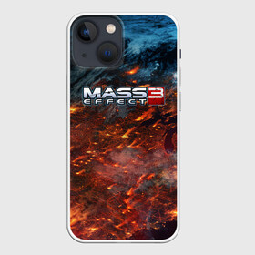 Чехол для iPhone 13 mini с принтом Mass Effect ,  |  | n7 | shepard | галактика | жнец | космос | масс | нормандия | планета | шепард | эффект