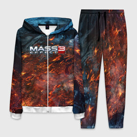 Мужской костюм 3D с принтом Mass Effect , 100% полиэстер | Манжеты и пояс оформлены тканевой резинкой, двухслойный капюшон со шнурком для регулировки, карманы спереди | n7 | shepard | галактика | жнец | космос | масс | нормандия | планета | шепард | эффект