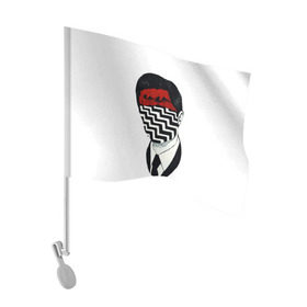 Флаг для автомобиля с принтом Твин Пикс , 100% полиэстер | Размер: 30*21 см | twin peaks | дэвид линч | совы | твин пикс | чертовски хороший кофе