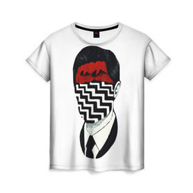 Женская футболка 3D с принтом Твин Пикс , 100% полиэфир ( синтетическое хлопкоподобное полотно) | прямой крой, круглый вырез горловины, длина до линии бедер | twin peaks | дэвид линч | совы | твин пикс | чертовски хороший кофе