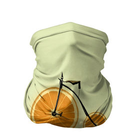 Бандана-труба 3D с принтом Апельсиновый велосипед , 100% полиэстер, ткань с особыми свойствами — Activecool | плотность 150‒180 г/м2; хорошо тянется, но сохраняет форму | 