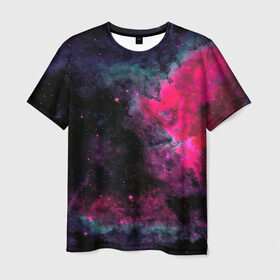 Мужская футболка 3D с принтом Загадочный космос , 100% полиэфир | прямой крой, круглый вырез горловины, длина до линии бедер | Тематика изображения на принте: space | star | вселенная | звезды | космический | космос | созвездие