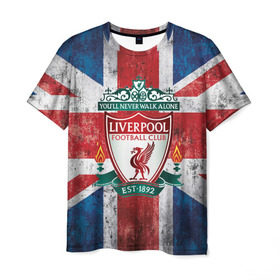 Мужская футболка 3D с принтом Ливерпуль ФК , 100% полиэфир | прямой крой, круглый вырез горловины, длина до линии бедер | apl | est | fc | footbal club | liverpool | англия | апл | британия | игра | ливерпуль | лондон | футбол | футбольный клуб