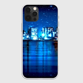 Чехол для iPhone 12 Pro Max с принтом Panoramic Urban , Силикон |  | высотки | город | здания | ночь | страны | сша