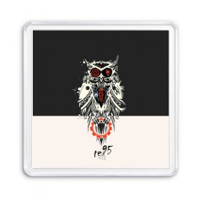 Магнит 55*55 с принтом Owl , Пластик | Размер: 65*65 мм; Размер печати: 55*55 мм | three days grace