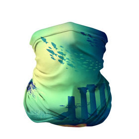 Бандана-труба 3D с принтом Аквариум , 100% полиэстер, ткань с особыми свойствами — Activecool | плотность 150‒180 г/м2; хорошо тянется, но сохраняет форму | рыбки | яркий