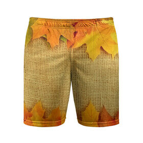 Мужские шорты 3D спортивные с принтом Foliage ,  |  | Тематика изображения на принте: листья | осень