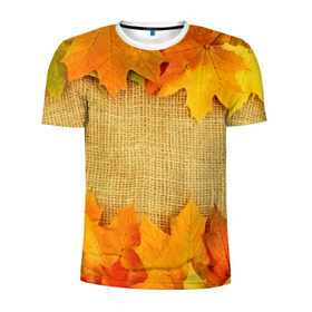 Мужская футболка 3D спортивная с принтом Foliage , 100% полиэстер с улучшенными характеристиками | приталенный силуэт, круглая горловина, широкие плечи, сужается к линии бедра | листья | осень