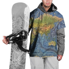 Накидка на куртку 3D с принтом Карта , 100% полиэстер |  | география | земля | мир