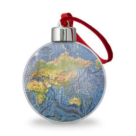 Ёлочный шар с принтом Карта , Пластик | Диаметр: 77 мм | Тематика изображения на принте: география | земля | мир