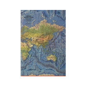 Обложка для паспорта матовая кожа с принтом Карта , натуральная матовая кожа | размер 19,3 х 13,7 см; прозрачные пластиковые крепления | Тематика изображения на принте: география | земля | мир