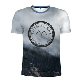 Мужская футболка 3D спортивная с принтом Twin Peaks , 100% полиэстер с улучшенными характеристиками | приталенный силуэт, круглая горловина, широкие плечи, сужается к линии бедра | twin peaks | дэвид линч | лес | лора палмер | сова | твин пикс | туман