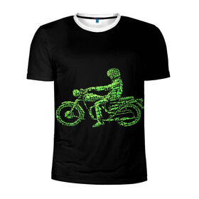 Мужская футболка 3D спортивная с принтом Motorcycle , 100% полиэстер с улучшенными характеристиками | приталенный силуэт, круглая горловина, широкие плечи, сужается к линии бедра | 3d | motorcycle | sport | мото | мотоспорт | мотоцикл | прикольные | спорт