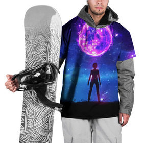 Накидка на куртку 3D с принтом Космос , 100% полиэстер |  | Тематика изображения на принте: art | space | арт | звёзды | небо | ночь | планета | силуэт | фэнтези | человек