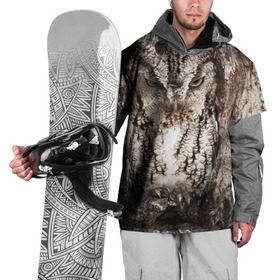 Накидка на куртку 3D с принтом Камуфляж сова , 100% полиэстер |  | дерево | пернатая | птица | филин