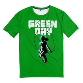 Мужская футболка 3D с принтом Green Day , 100% полиэфир | прямой крой, круглый вырез горловины, длина до линии бедер | american idiot | green day | грин дей | грин дэй