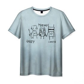 Мужская футболка 3D с принтом Чаппи , 100% полиэфир | прямой крой, круглый вырез горловины, длина до линии бедер | antwoord | chappie | die | ninja | yolandi | йоланди | ниндзя | робот