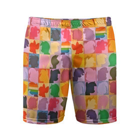 Мужские шорты 3D спортивные с принтом My little pony ,  |  | mlp | паттерн | пони | разноцветный | яркий