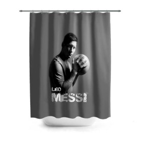 Штора 3D для ванной с принтом Leo Messi , 100% полиэстер | плотность материала — 100 г/м2. Стандартный размер — 146 см х 180 см. По верхнему краю — пластиковые люверсы для креплений. В комплекте 10 пластиковых колец | barcelona | spanish | аргентина | барселона | испания | лео | месси | мяч | футбол | футболист