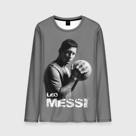 Мужской лонгслив 3D с принтом Leo Messi , 100% полиэстер | длинные рукава, круглый вырез горловины, полуприлегающий силуэт | Тематика изображения на принте: barcelona | spanish | аргентина | барселона | испания | лео | месси | мяч | футбол | футболист