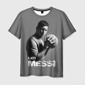 Мужская футболка 3D с принтом Leo Messi , 100% полиэфир | прямой крой, круглый вырез горловины, длина до линии бедер | barcelona | spanish | аргентина | барселона | испания | лео | месси | мяч | футбол | футболист